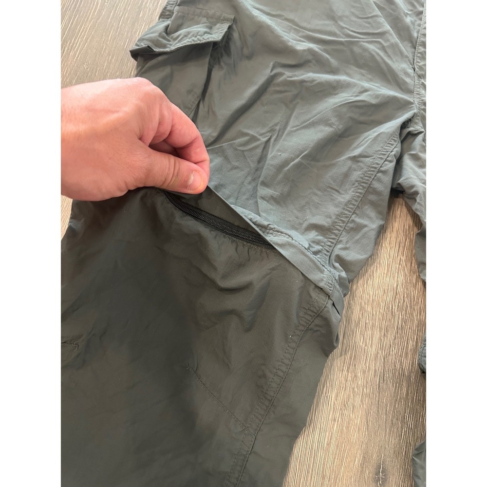 Columbia Silver Ridge Convertible Cargo Pants Mens 38x30 Green Hiking Trail Zip - Picture 6 of 12